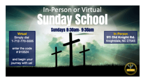 In-Person or Virtual Sunday School